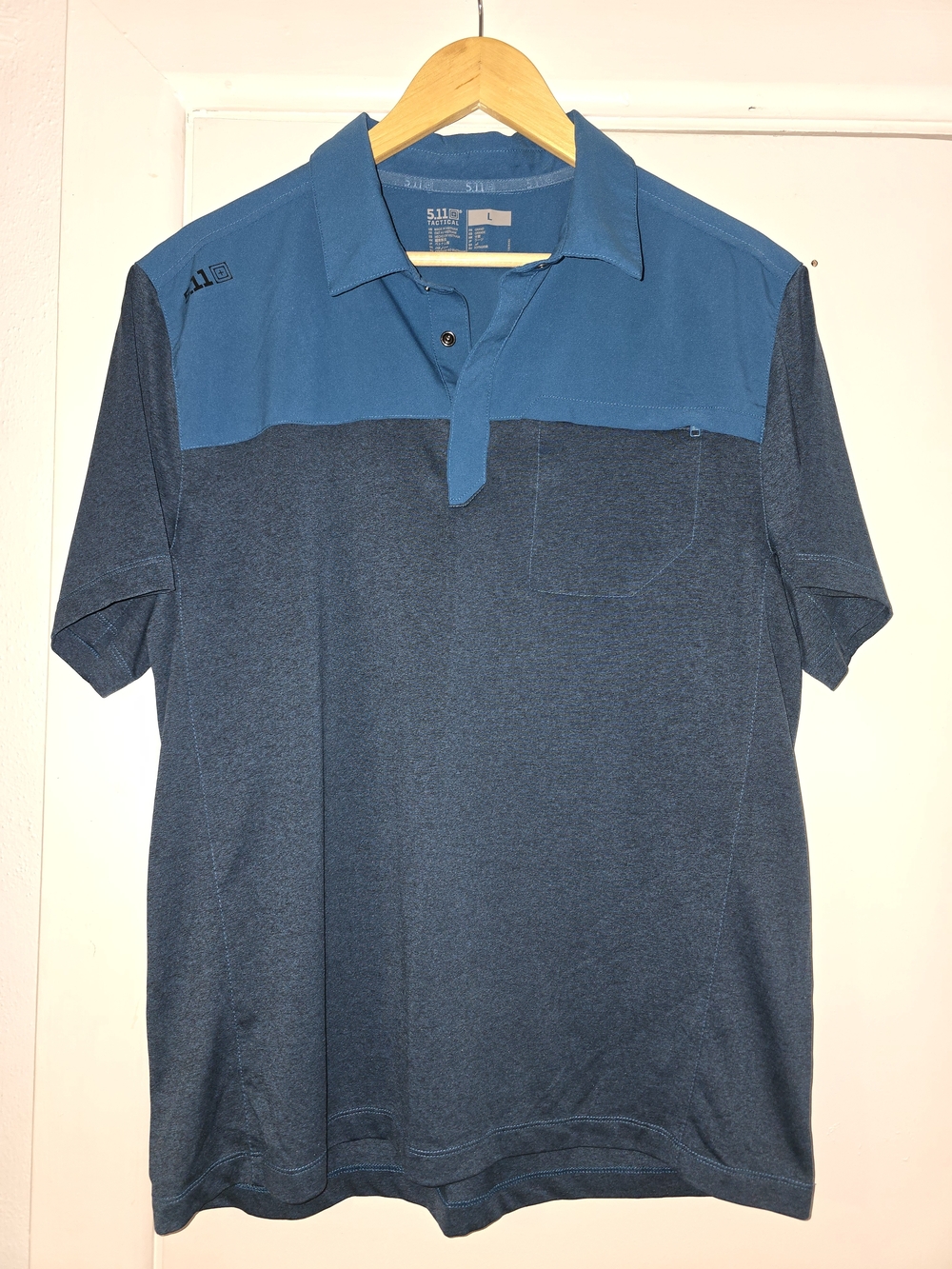 5.11 Tactical Two-Tone Blue Polo Shirt